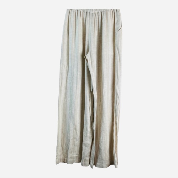 Linen Rayon Highwaist wide Leg  Pants by Forever 21 size Small Beige & C… - Picture 6 of 11